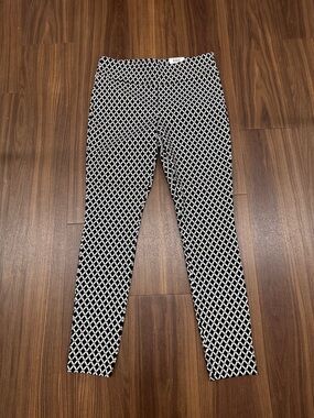 Black & White Geometric Slim Pants